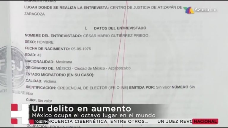 México ocupa el octavo lugar mundial en robo de identidad