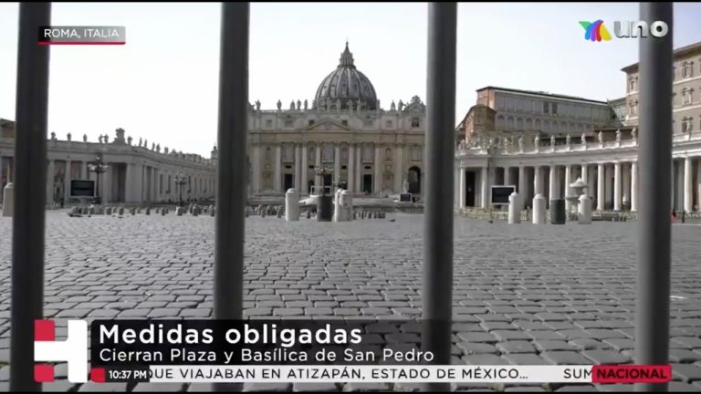Cierran Plaza y Basílica de San Pedro en el Vaticano por coronavirus