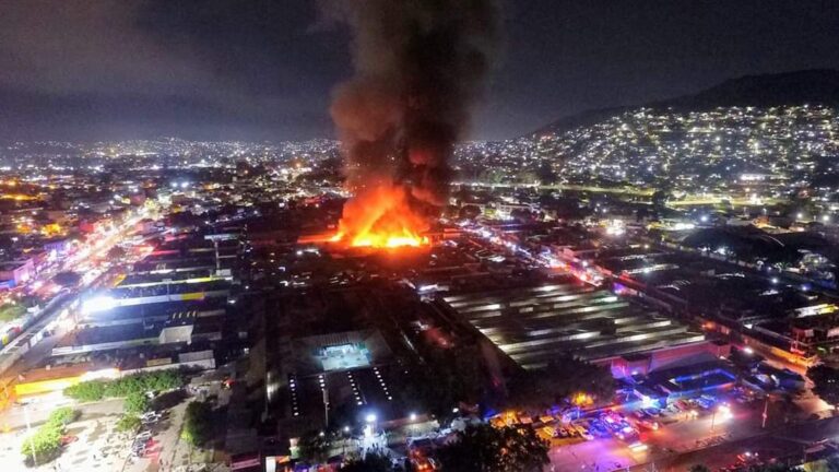 Incendio daña más de 100 locales en la Central de Abasto de Oaxaca