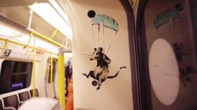 Banksy coloca obra de arte con ratas en el metro de Londres