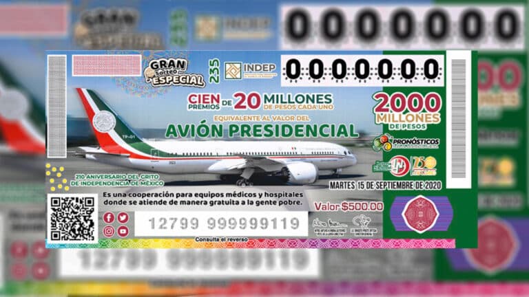 Ordenan a la Lotería Nacional informar sobre el sorteo del avión presidencial