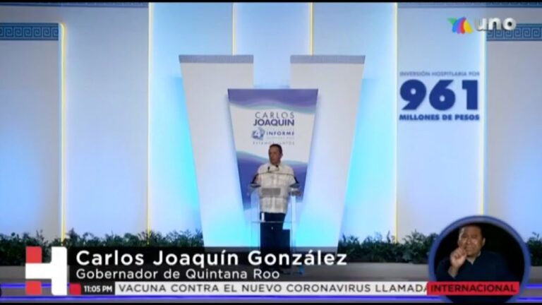 Rinde Carlos Joaquín González su Cuarto Informe de Gobierno en Quintana Roo