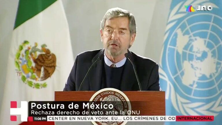 México se opone al derecho al veto en el Consejo de Seguridad de la ONU