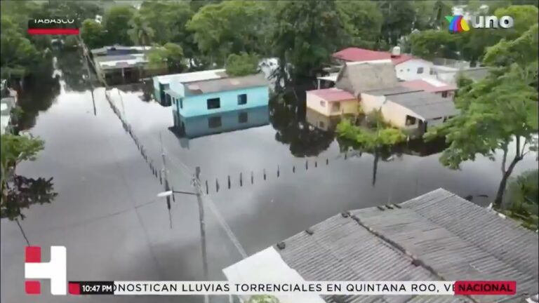 Frente frío 11 deja fuertes lluvias e inundaciones en Tabasco y Veracruz