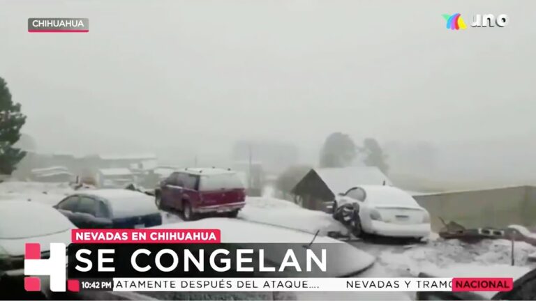 Zonas serranas de Chihuahua recibieron nieve; autoridades recomiendan extremar precauciones