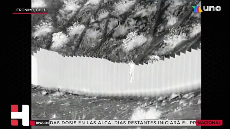Cámaras captaron momento en que polleros tiraron a niñas tras el muro fronterizo