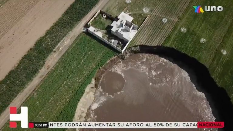 Crece socavón en Puebla; Secretaría de Gobernación del estado señala que se investigan las causas