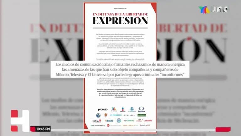 Medios se unen en defensa de libertad de expresión; rechazo total a amenazas contra Azucena Uresti