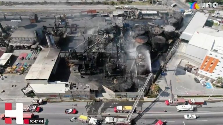 Explota planta productora de asfalto en Santa Catarina, Nuevo León; encuentran dos fallecidos