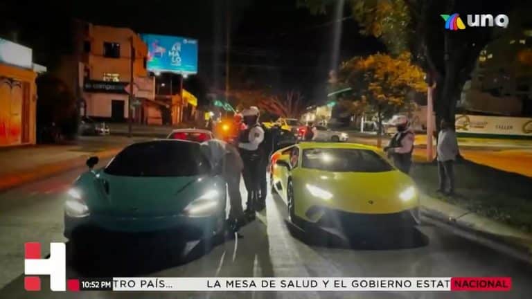 Vehículos de lujo fueron remitidos al corralón por participar en carreras callejeras en Jalisco