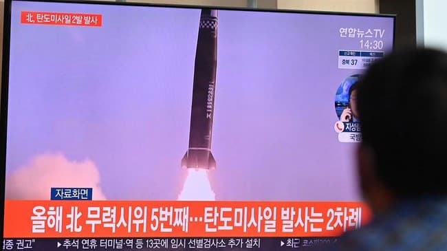 Corea del Norte lanzó dos misiles balísticos hacia el Mar de Japón
