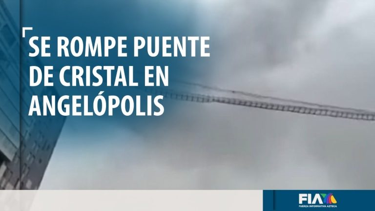 Lluvias destruyen parte del puente colgante de Angelópolis en Puebla