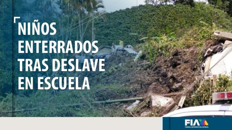 Escuela es devorada por un talud de tierra en Antioquia, Colombia