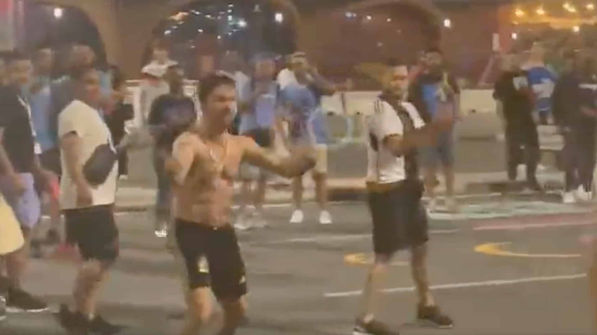 Aficionados mexicanos y argentinos protagonizan pelea en calles de Doha en Qatar