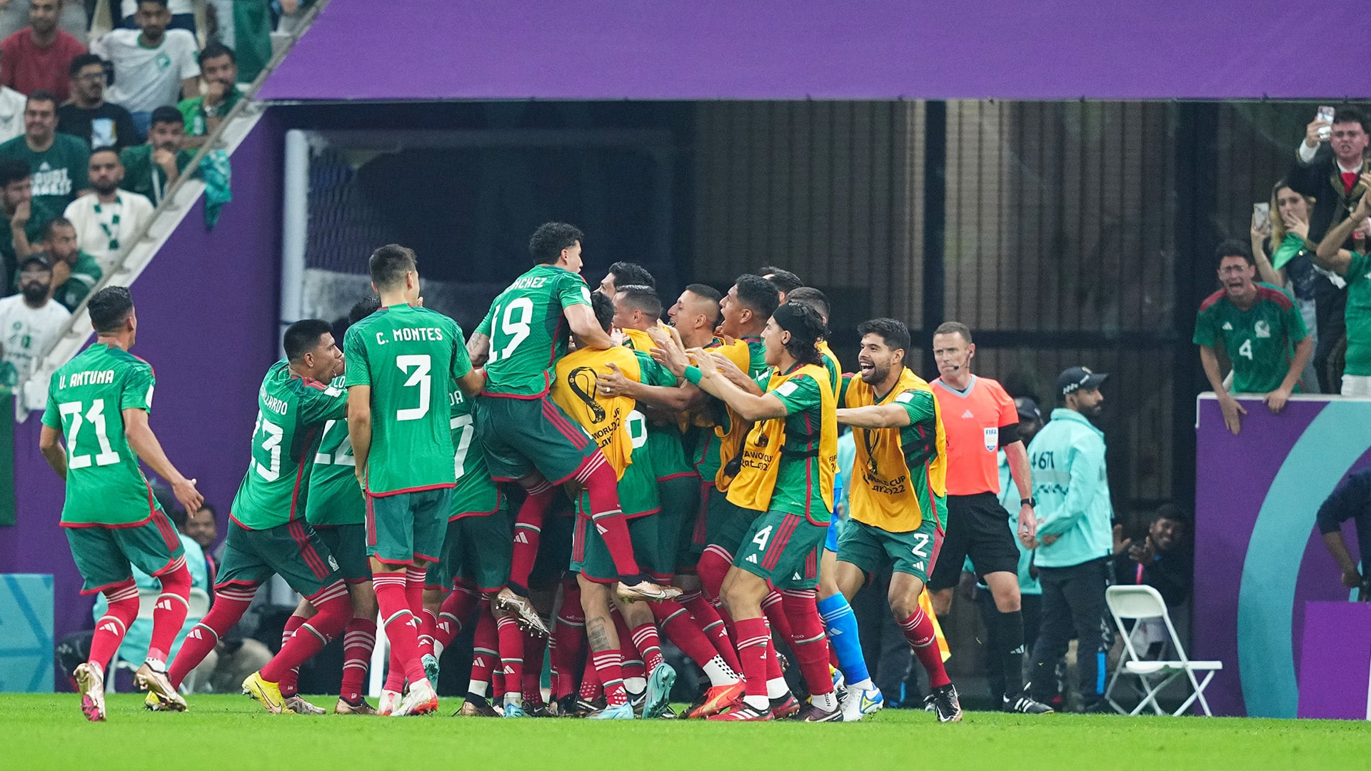 México venció 2 goles a 1 a la selección de Arabia Saudita