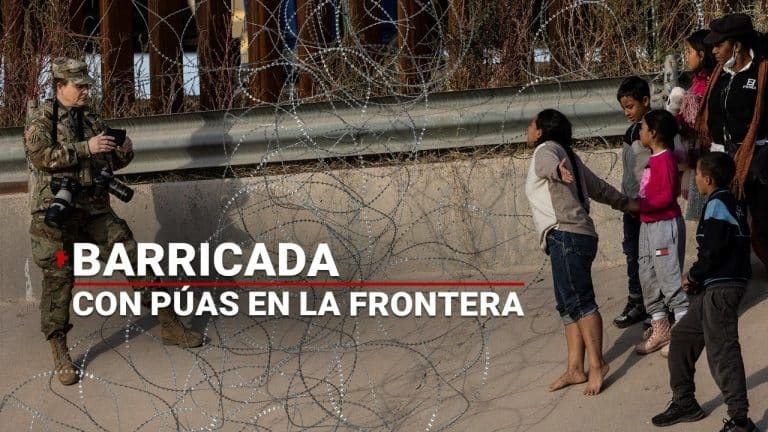 Tensión en la frontera entre Ciudad Juárez y El Paso, Texas; instalaron alambre de púas como barricada