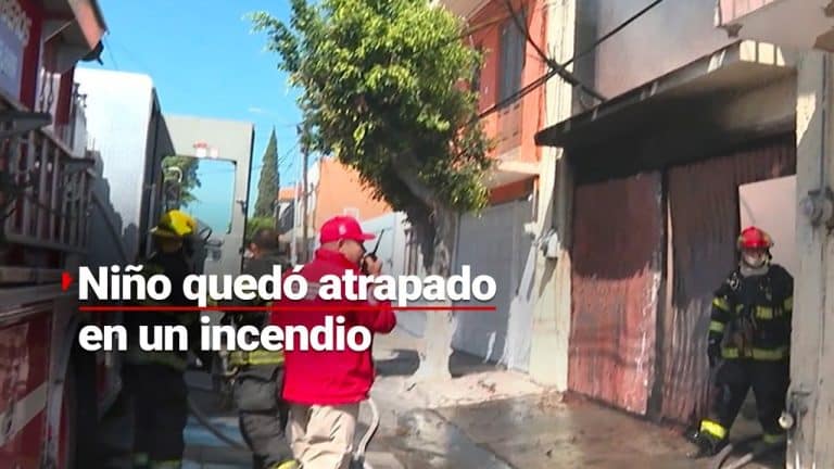 Niño de 6 años queda atrapado en incendio: las llamas iniciaron en la cochera