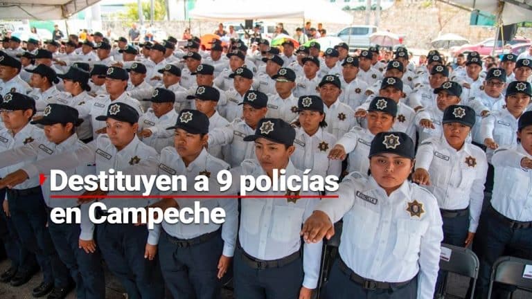 Destituyen a 9 policías porque están en paro en Campeche