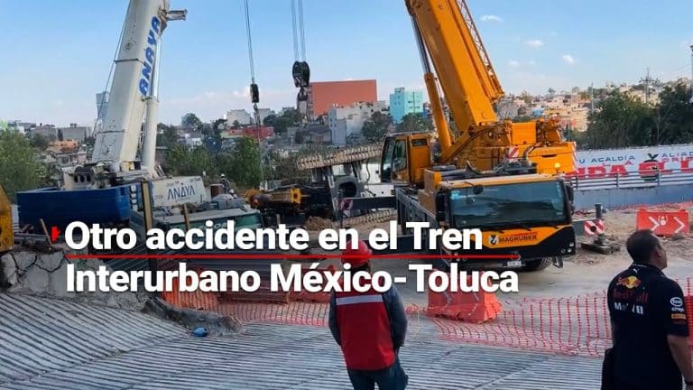 Otro accidente en las obras del Tren Interurbano México-Toluca