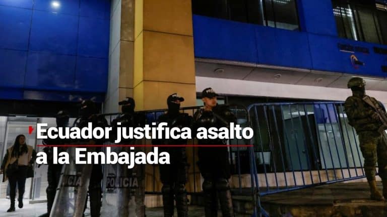 Ecuador justifica la irrupción a la Embajada de México