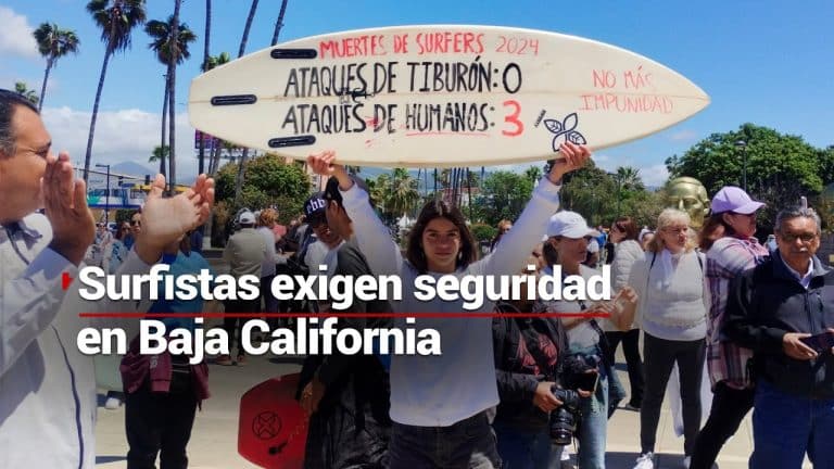 Surfistas protestan en Baja California por inseguridad, violencia y muerte