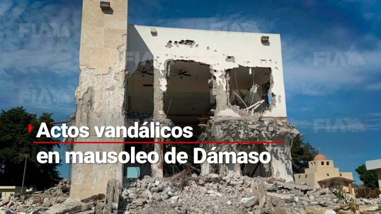 Dañan otra vez el mausoleo del narco Dámaso López