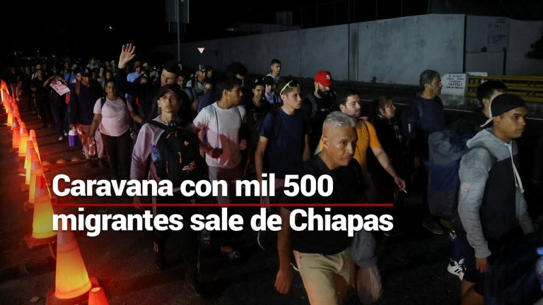 Caravana migrante parte de Tapachula hacia EUA